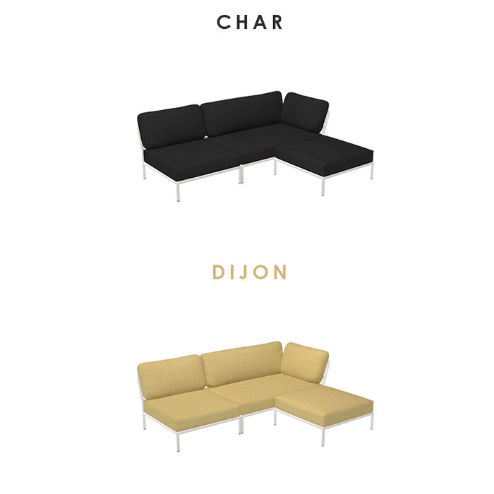 Houe Level Loungeset de jardin 6 White frame - Houe