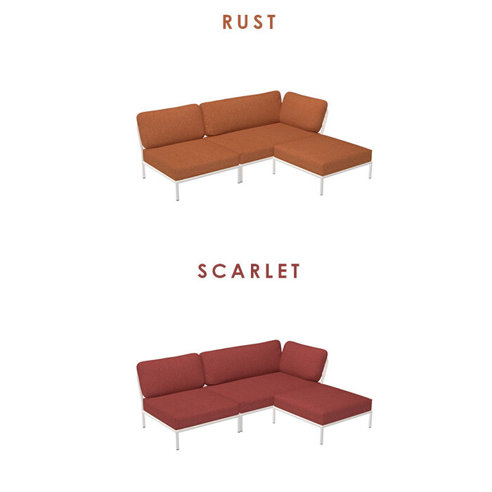 Houe Level Loungeset tuin 6 White frame - Houe