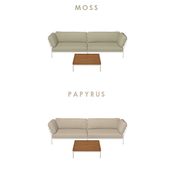 Houe Level Loungeset de jardin 7 White frame - Houe