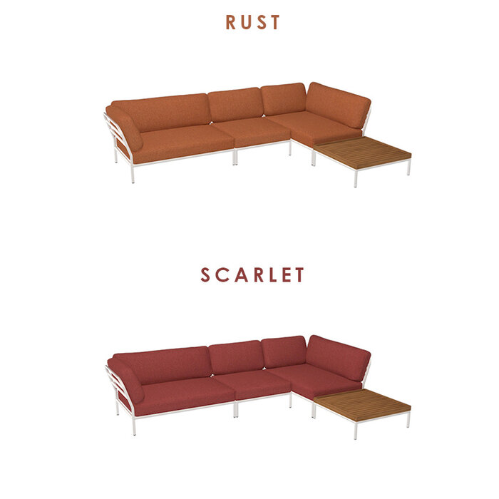 Houe Level Loungeset tuin 8 White frame - Houe