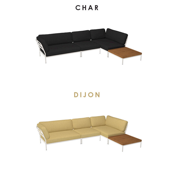 Houe Level Loungeset tuin 8 White frame - Houe