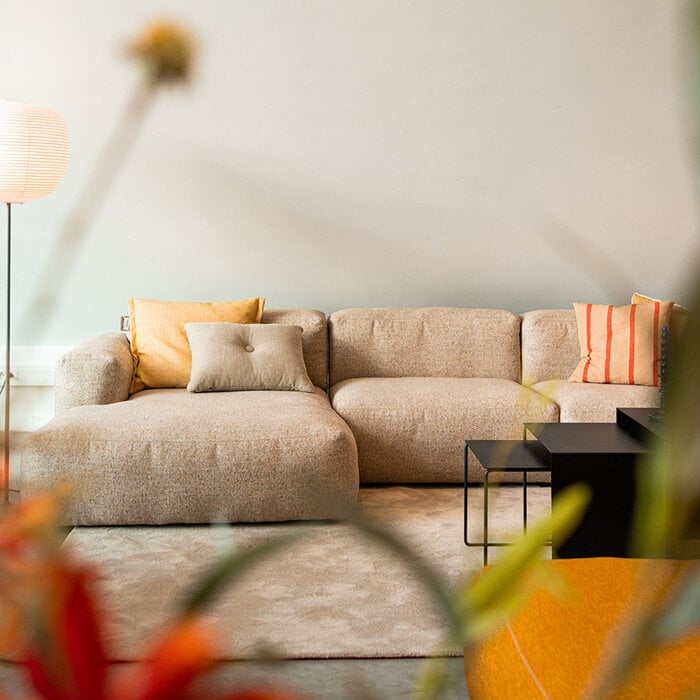 HAY Mags soft low sofa (showroom) - bolgheri left end - beige stikking