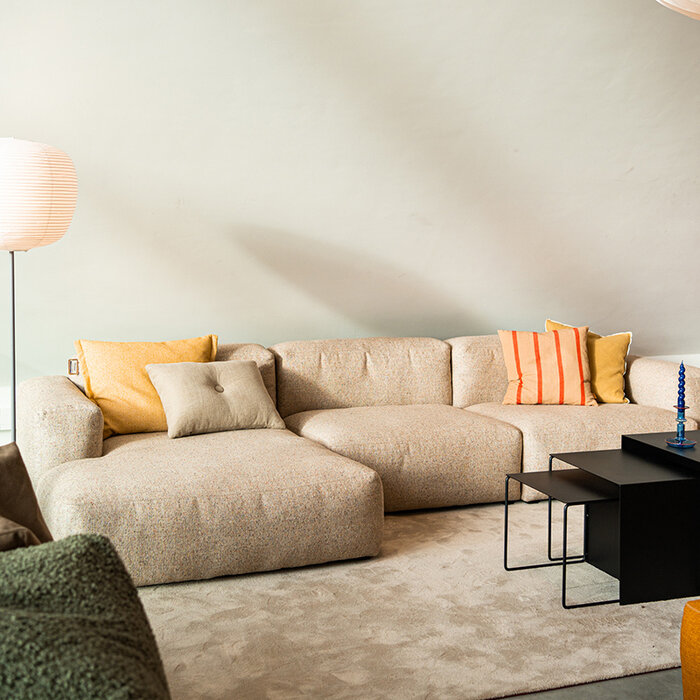 HAY Mags soft low sofa (showroom) - bolgheri left end - beige stikking