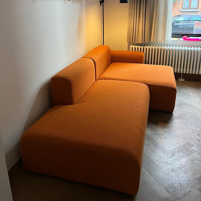 HAY Mags Sofa Low Armrest Comb. 2 Flamiber Mandarin - HAY