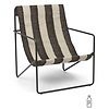 Fermliving Desert Lounge Chair - Frame Black / Off-White - Chocolate