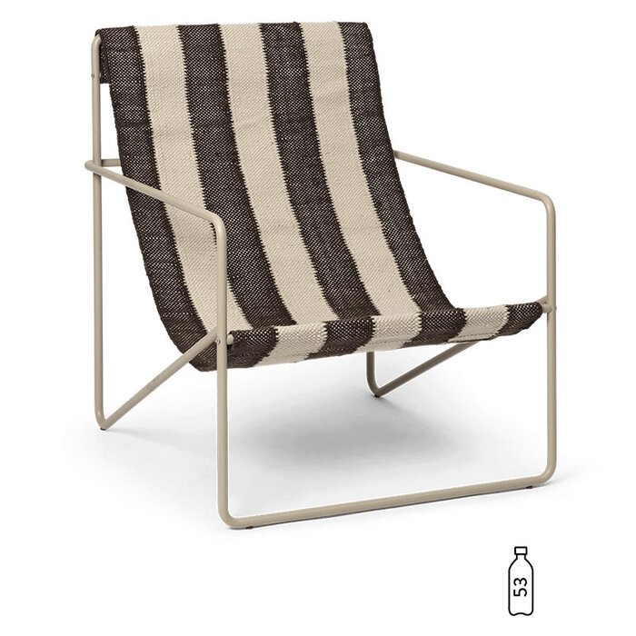 Fermliving Desert Lounge Chair - Frame Cashmere / Off-White - Chocolate - Fermliving