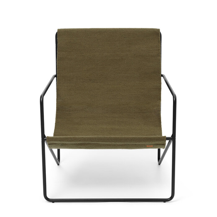 Fermliving Desert Lounge Chair - Frame Black / Olive - Fermliving