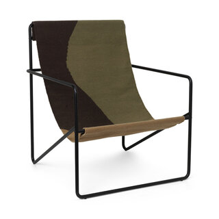 Fermliving Desert Lounge Chair - Frame Black / Dune