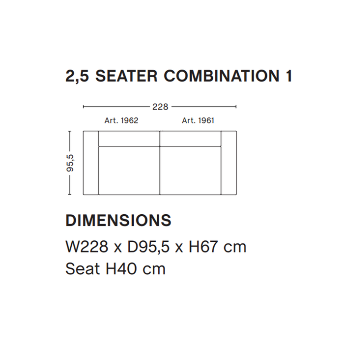 HAY Mags Sofa - 2.5 seater combination 1