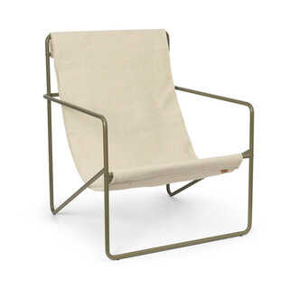 Fermliving Desert Lounge Chair - Frame Olive / Cloud