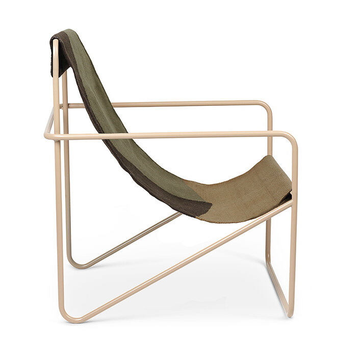 Fermliving Desert Lounge Chair - Frame Olive / Dune - Fermliving