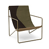 Fermliving Desert Lounge Chair - Frame Olive / Dune