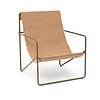 Fermliving Desert Lounge Chair - Frame Olive / Sand