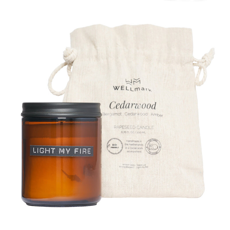 Wellmark Geurkaars Amber/Black 'Light My Fire'