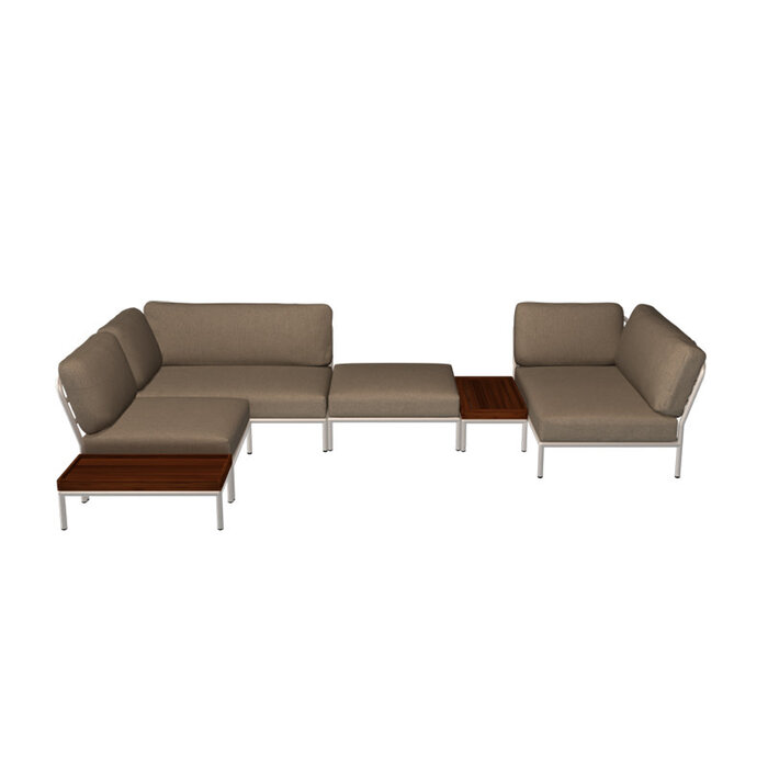 Houe Level Loungeset de jardin 4 White frame - Houe