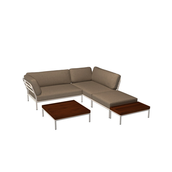 Houe Level Loungeset de jardin 2 White frame Alpine - Houe