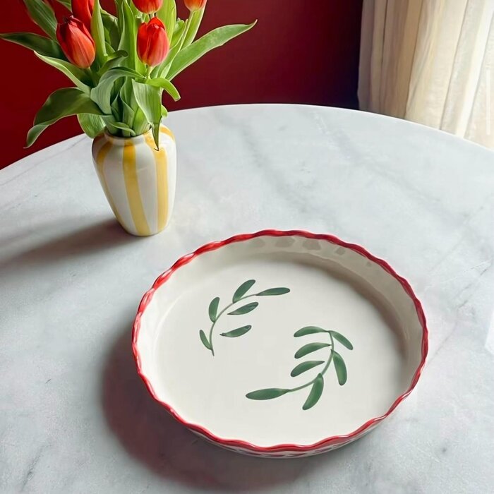 Val Pottery Taartvorm Red - Val Pottery