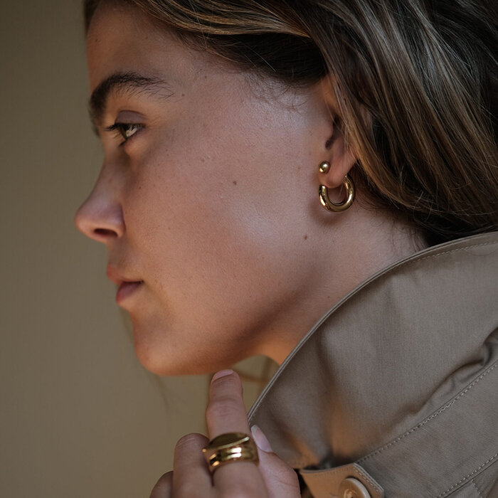 Bandhu Boucles d'oreilles Hoop Dot