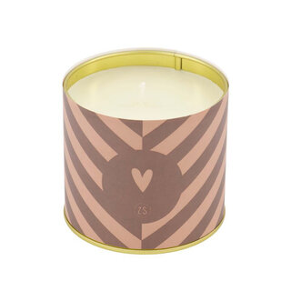 Zusss Geurkaars in blik Hartje - Roestbruin