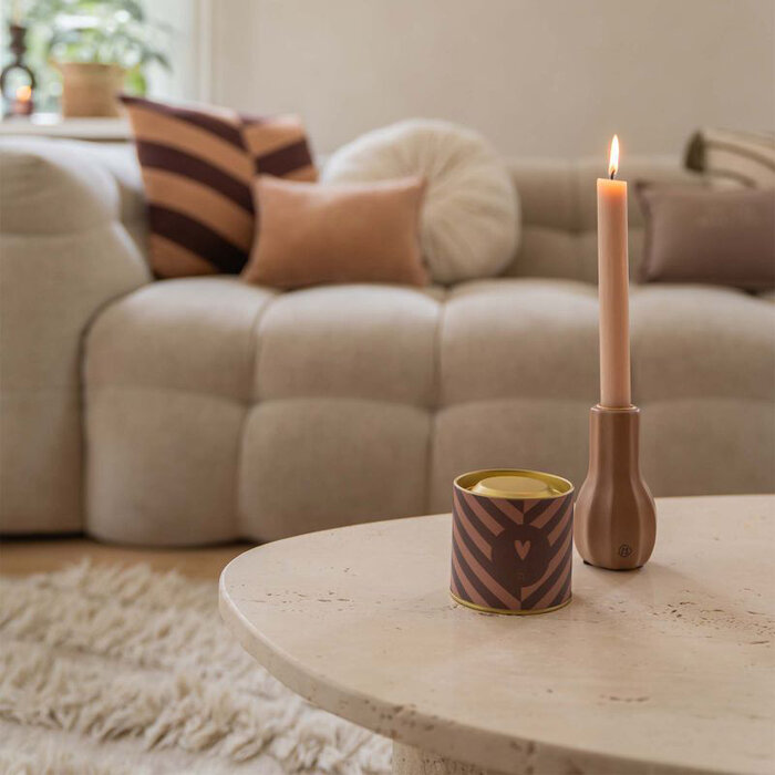 Zusss Bougie parfumée en étain Coeur - Brun rouille - Zusss