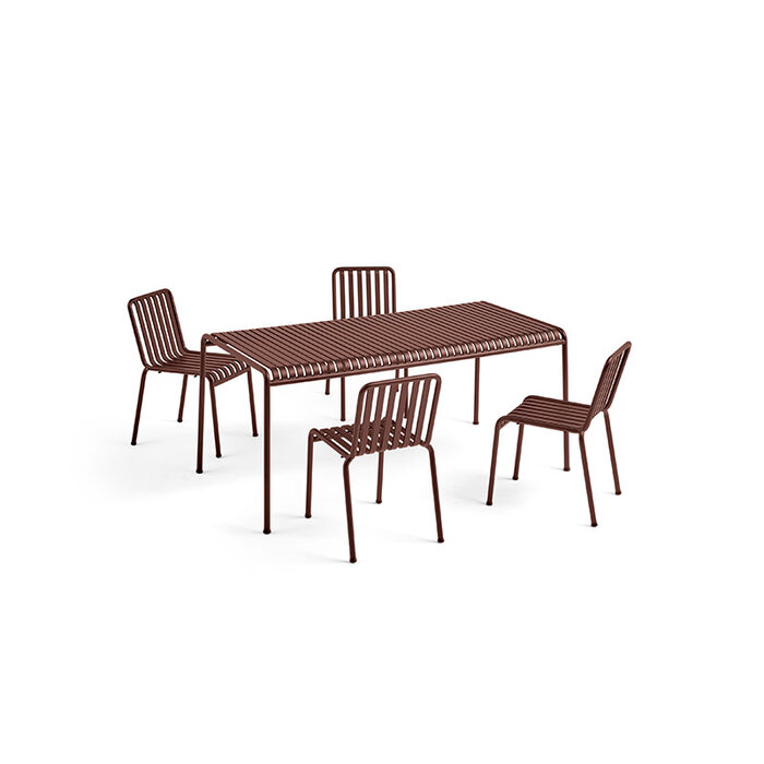 HAY Palissade Tuinset (Tafel 170cm + 4x Stoelen)