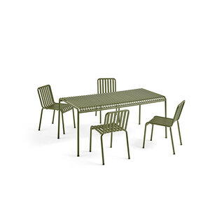 HAY Palissade set de jardin (Table 170cm + 4x Chaises)