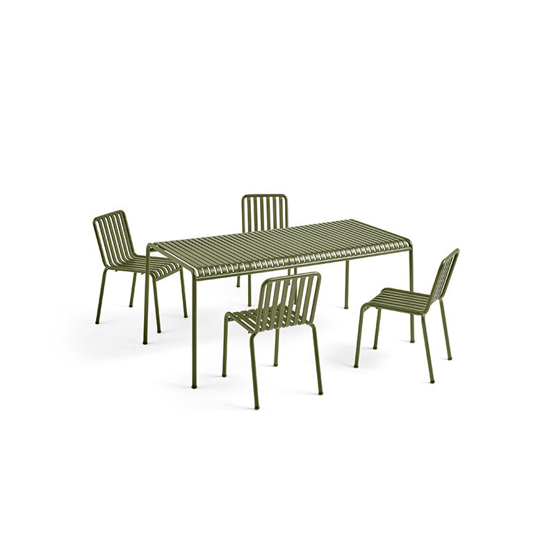 HAY Palissade set de jardin (Table 170cm + 4x Chaises)