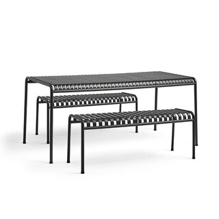 HAY Palissade set de jardin (Table 170cm + 2x Banques)