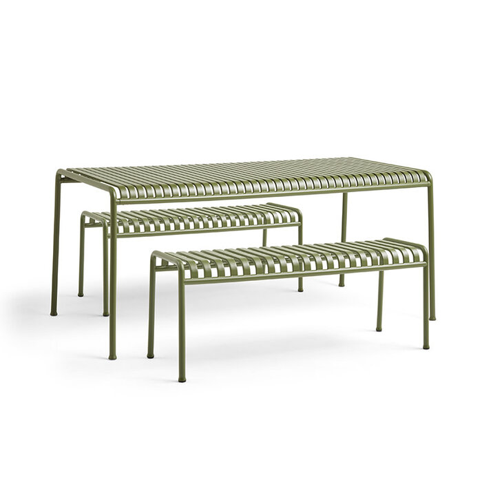 HAY Palissade set de jardin (Table 170cm + 2x Banques)