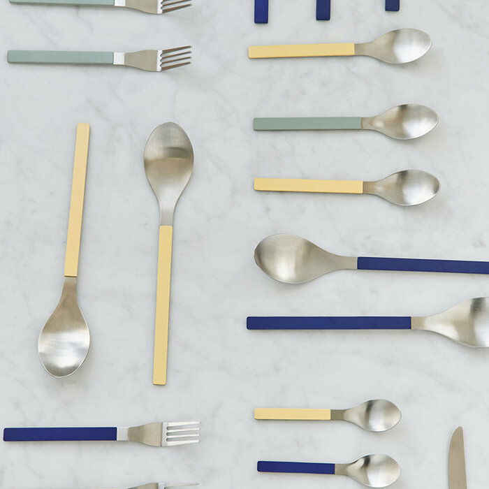 HAY Cuillères de service - Muller Van Severen - Bleu & Jaune - HAY