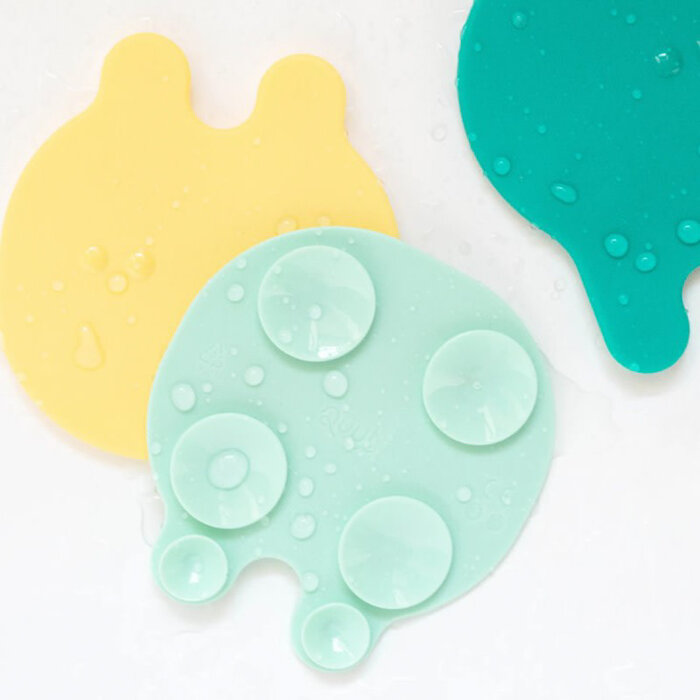 Quut Grippi Jouets de bain non glissants (8 pièces) Vert/Jaune