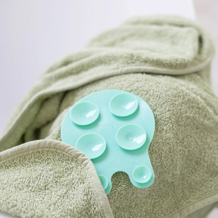 Quut Grippi Jouets de bain non glissants (8 pièces) Vert/Jaune