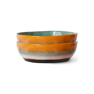 HKliving Assiettes à pâtes - Golden Hour Ø19,5 (lot de 2)
