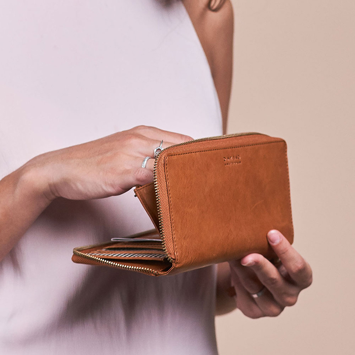 O MY BAG Portefeuille Sonny Cognac Stromboli Leather - O My Bag