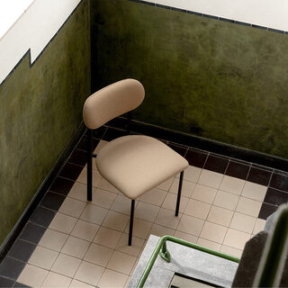 Studio Henk Oblique dining chaise - black frame