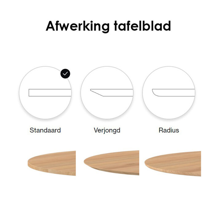 Studio Henk Column Quadpod Tafel - Eiken Naturel lak - Studio Henk