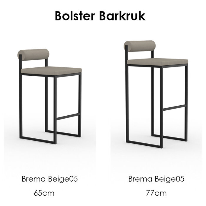 Studio Henk Bolster Tabouret de bar - châssis noir - Studio Henk