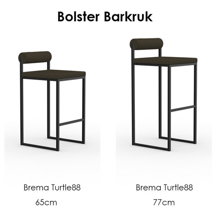 Studio Henk Bolster Tabouret de bar - châssis noir - Studio Henk