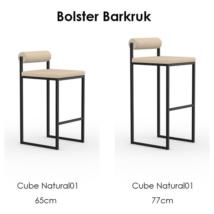 Studio Henk Bolster Barkruk - black frame - Studio Henk