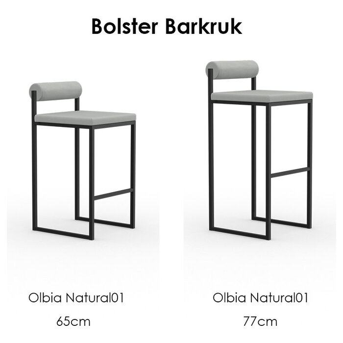 Studio Henk Bolster Tabouret de bar - châssis noir - Studio Henk
