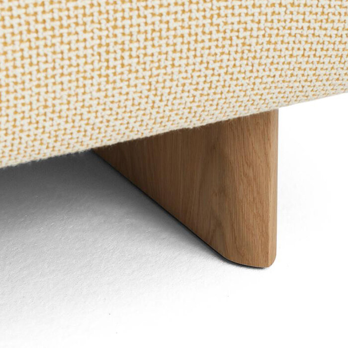 HAY Quilton Lift Sofa - 2 Seater - Tartaglia Ocre White - Oak Base - HAY