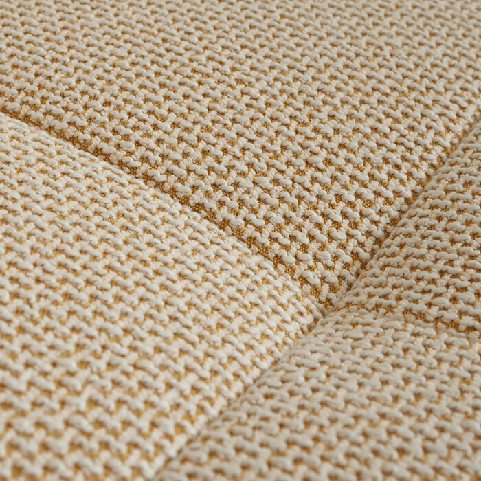 HAY Quilton Lift Sofa - 2 Seater - Tartaglia Ocre White - Oak Base - HAY