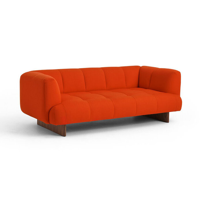 HAY Quilton Lift Sofa - 2 Seater - Vidar 542 - Walnut Base - HAY