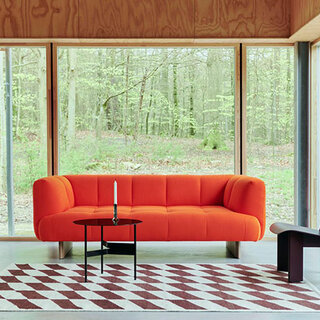 HAY Quilton Lift Sofa - 2 Seater - Vidar 542 - Walnut Base