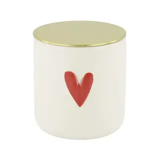 Zusss Bougie parfumée Ceramic Linen - Red Heart
