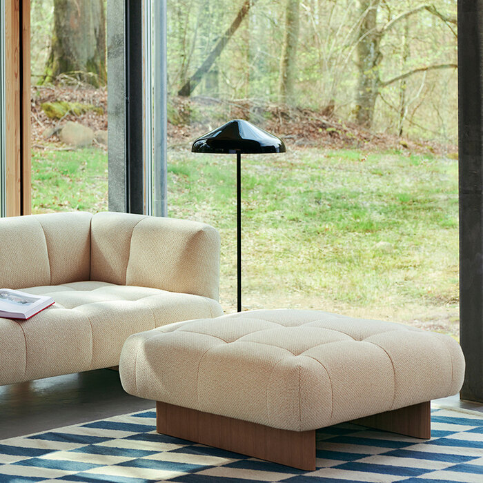 HAY Quilton Lift Ottoman - Base en chêne - HAY