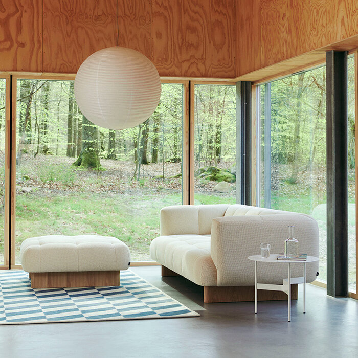 HAY Quilton Lift Ottoman - Base en chêne - HAY