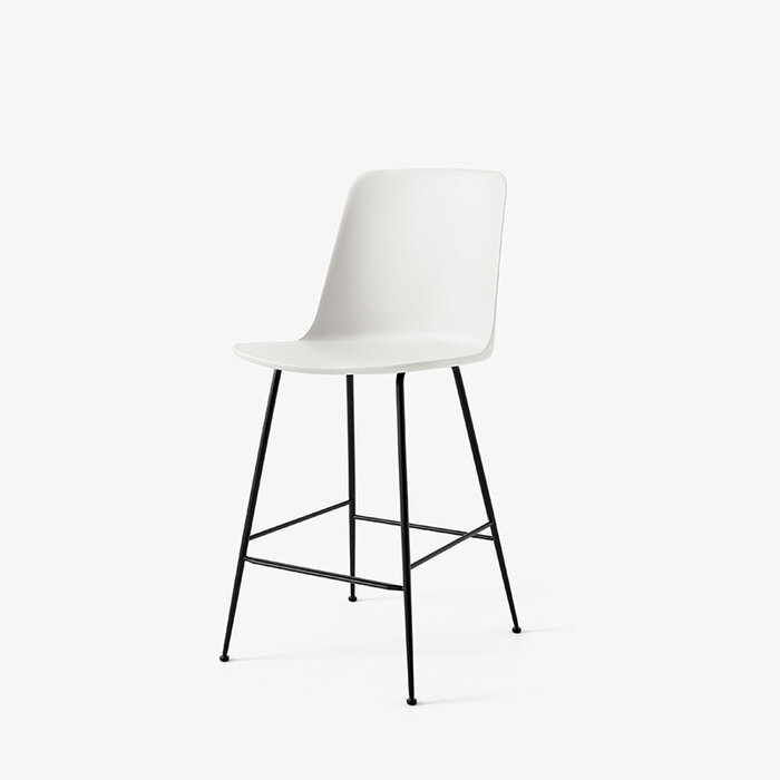&Tradition Rely HW91 Tabouret de bar H65 à haut dossier - Base tube bronze - &Tradition