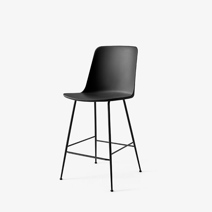 &Tradition Rely HW91 Tabouret de bar H65 à haut dossier - Base tube bronze - &Tradition