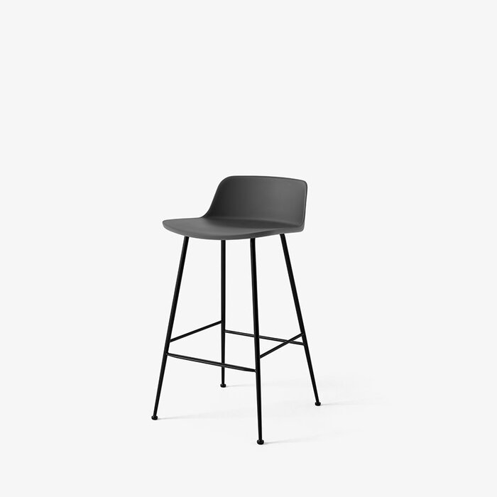 &Tradition Rely HW81 Tabouret de bar H65 à dossier bas - Base tube bronze - &Tradition